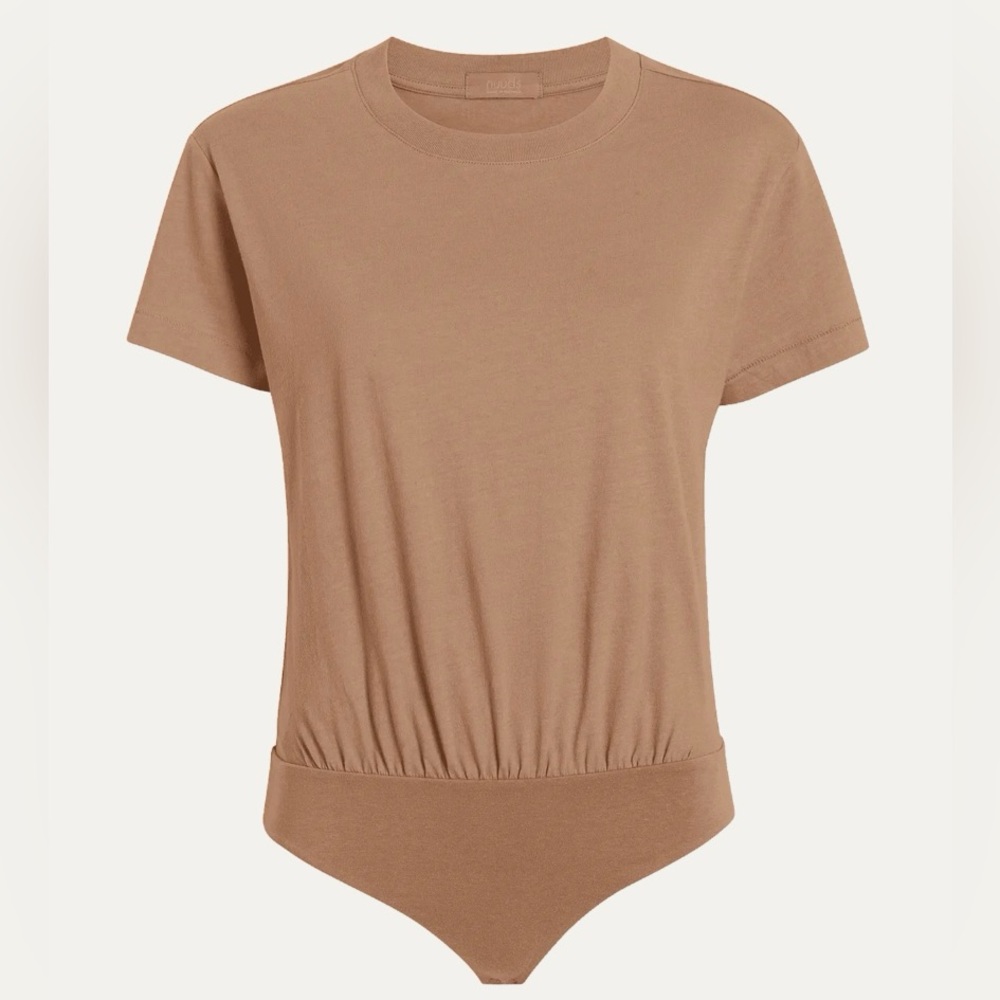 NUUDS EVERYDAY T-SHIRT BODYSUIT- Cinnamon, size small